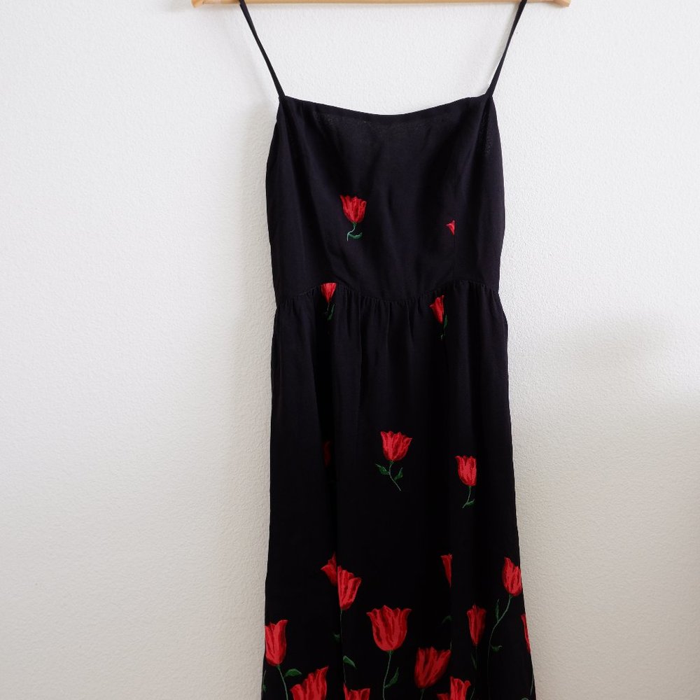 Reformation Rose Print Midi Dress